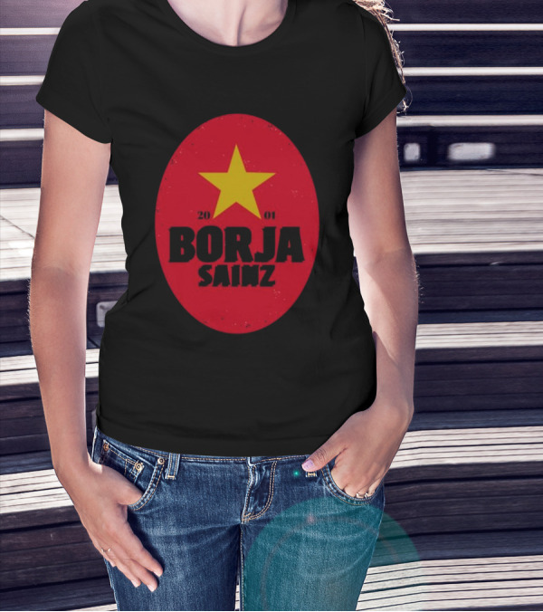 Borja Sainz 2001 Red Oval Yellow Star T-Shirt
