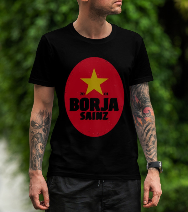 Borja Sainz 2001 Red Oval Yellow Star T-Shirt