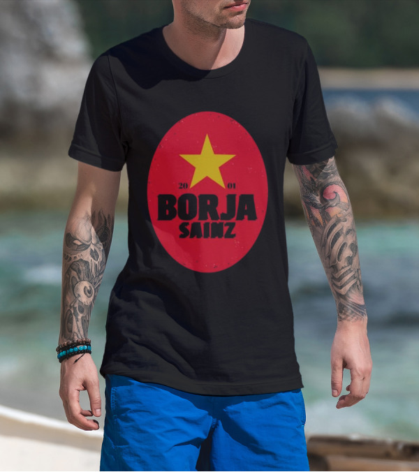 Borja Sainz 2001 Red Oval Yellow Star T-Shirt