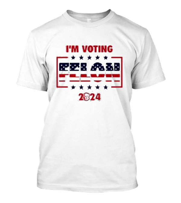 I'm Voting Felon 2024 America Flag T-Shirt