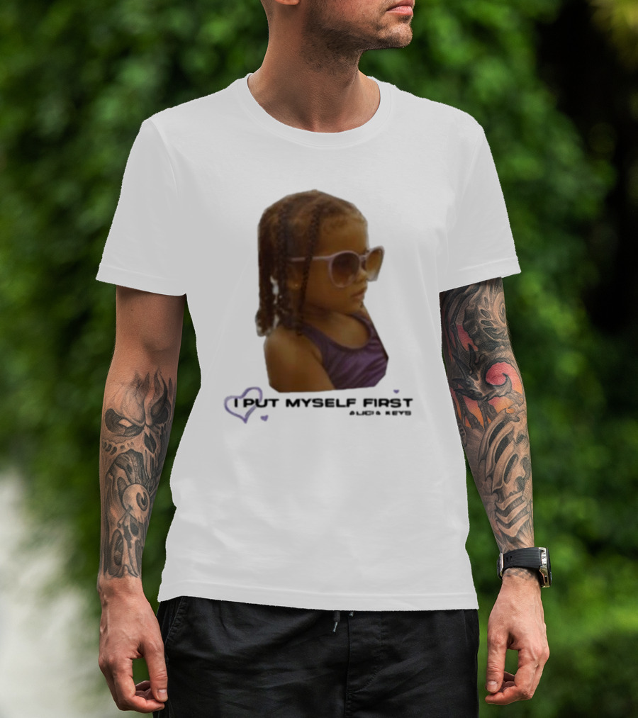 I PUT MYSELF FIRST Keys Affirmations Kid Sunglasses T-Shirt