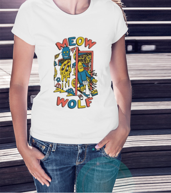 Meow Wolf Killer Acid X Mw Drippy Door Trippy Psychedelic T-Shirt
