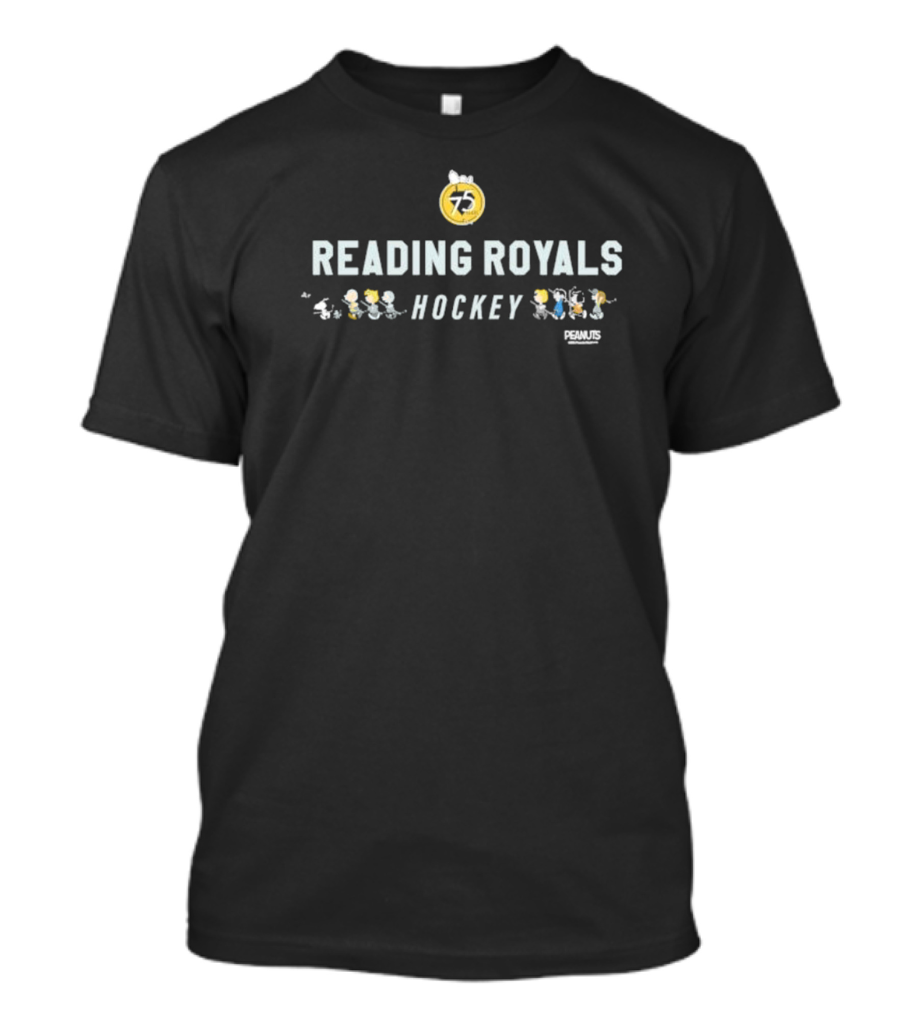 Peanuts 75th Anniversary Reading Royals Hockey Collaboration T-Shirt