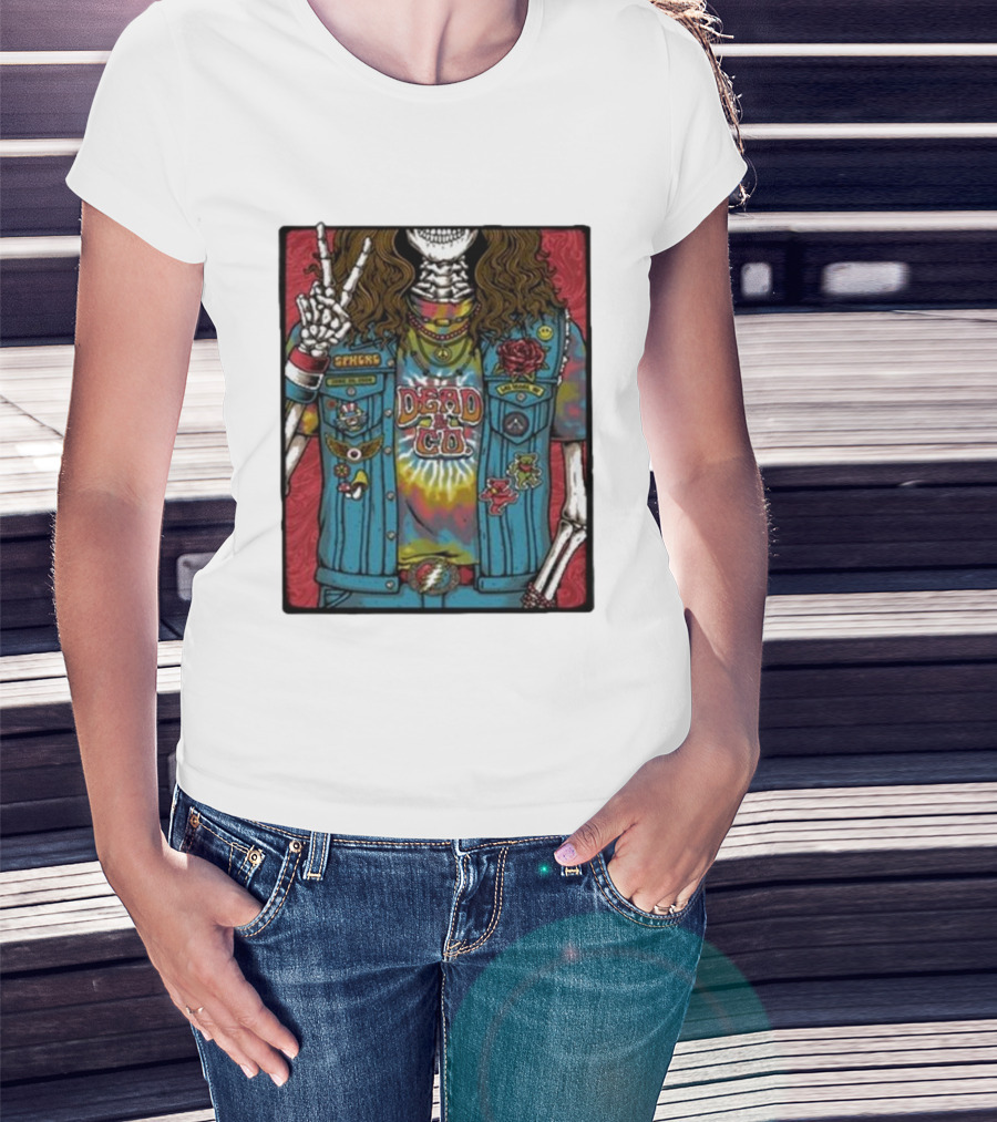 Dead And Co Las Vegas June 20 2024 Tie-Dye Skeleton Peacemakers T-Shirt