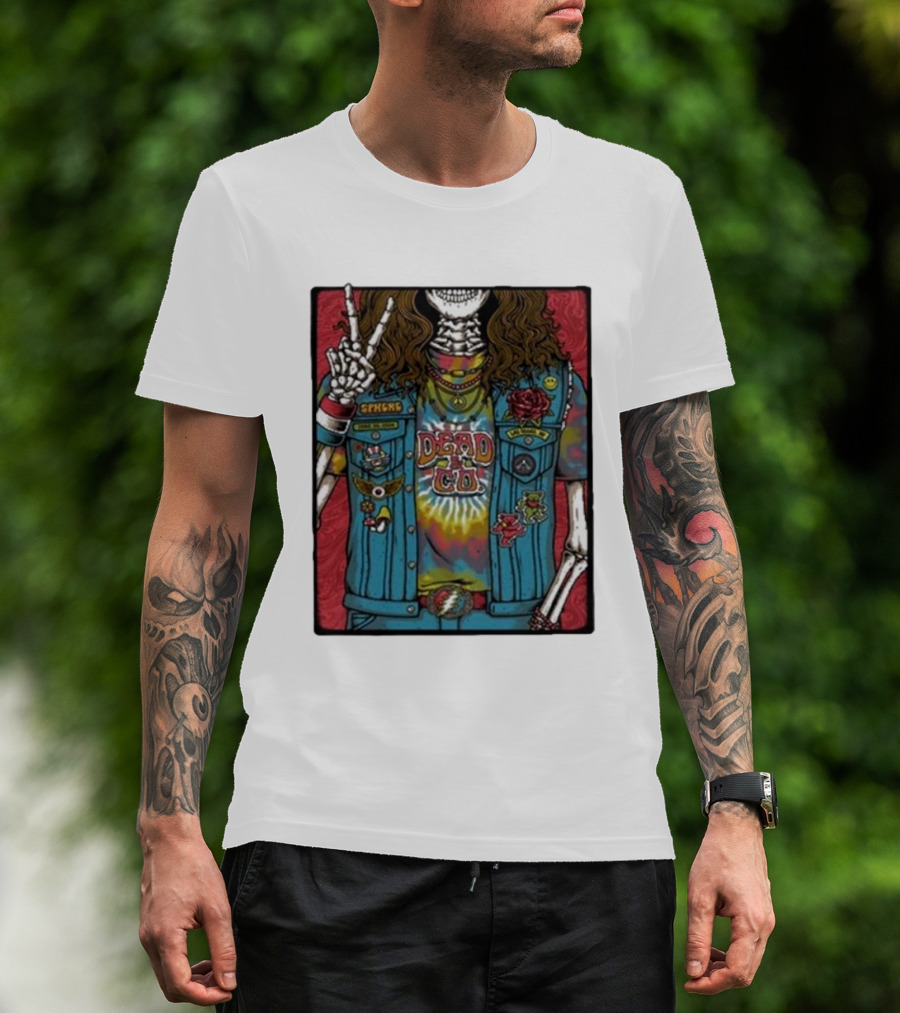Dead And Co Las Vegas June 20 2024 Tie-Dye Skeleton Peacemakers T-Shirt