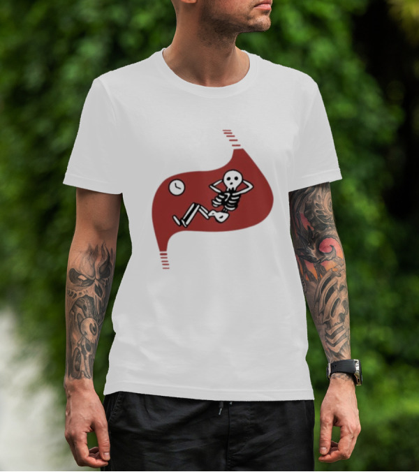 Death Of Dungeon Meshi Falin Skeleton Inside Red Stomach T-Shirt