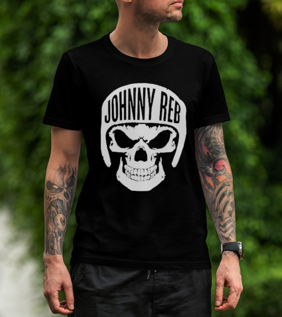 Johnny Reb Skull Helmet Classic T-Shirt