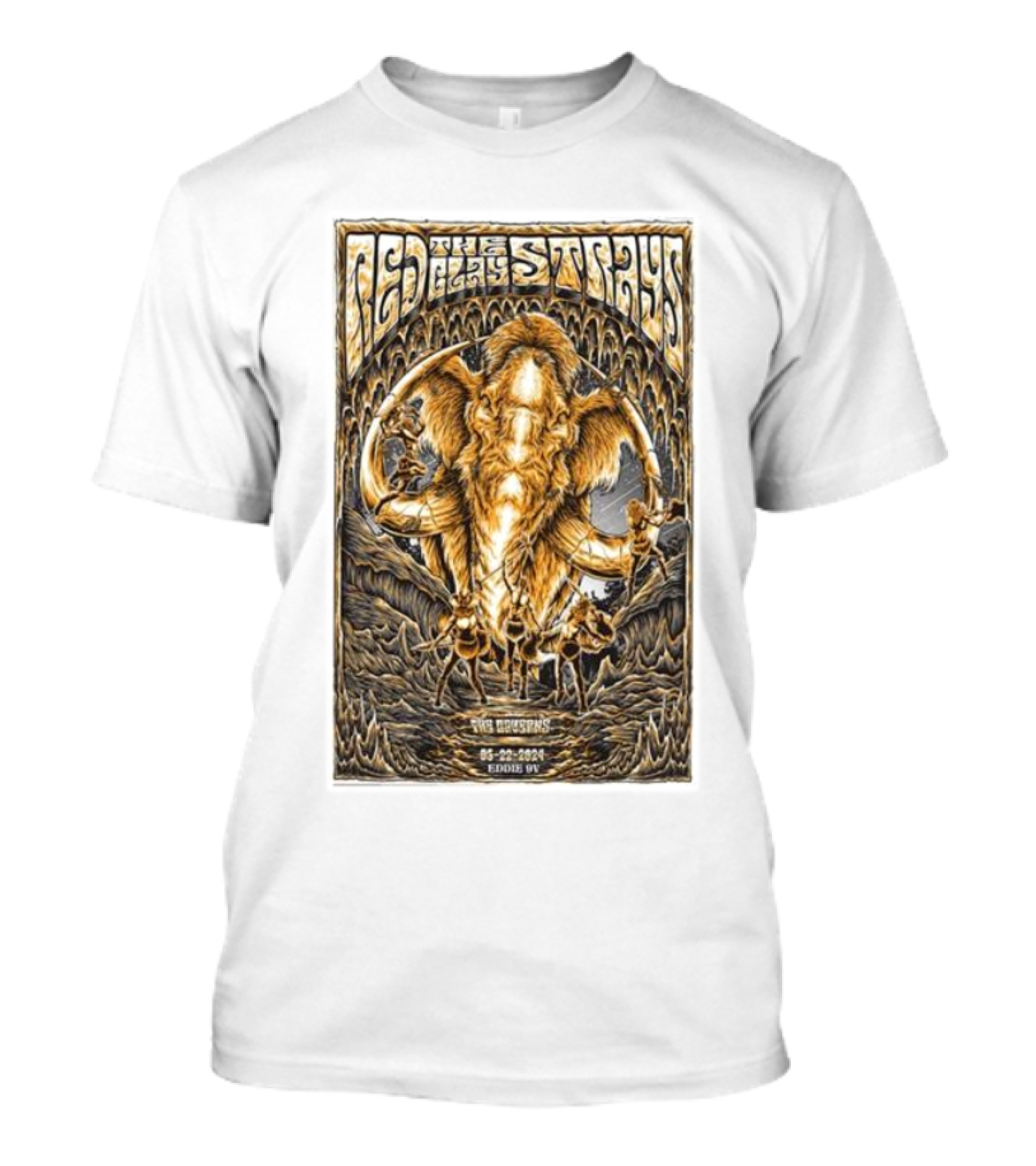 Red Clay Strays Pelham TN 06-22-2024 Tour Featuring Winged Mammoth T-Shirt