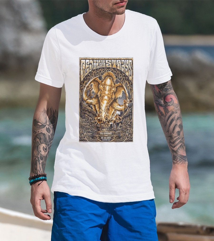 Red Clay Strays Pelham TN 06-22-2024 Tour Featuring Winged Mammoth T-Shirt