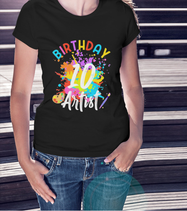 Birthday 10 Artist Painting Party T-Shirt