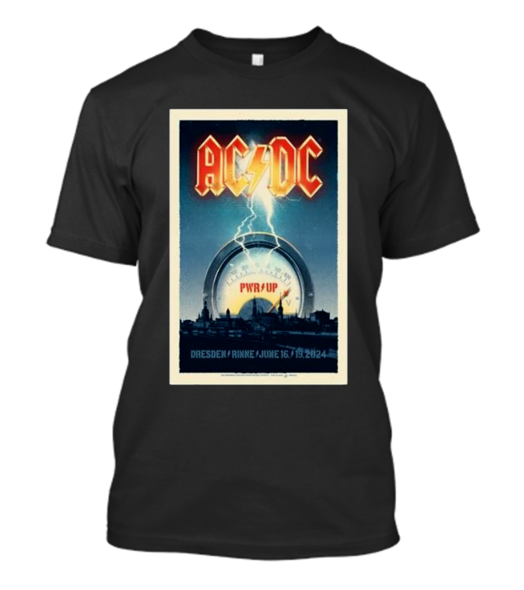 AC DC PWR UP June 16-19 2024 Dresden Rinne Germany T-Shirt