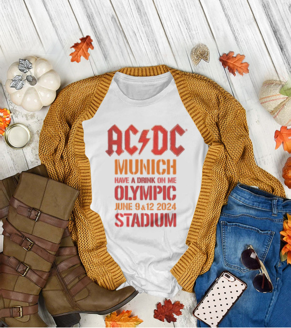 ACDC Munich Have A Drink On Me Olympic Stadium June 9 12 T-Shirt