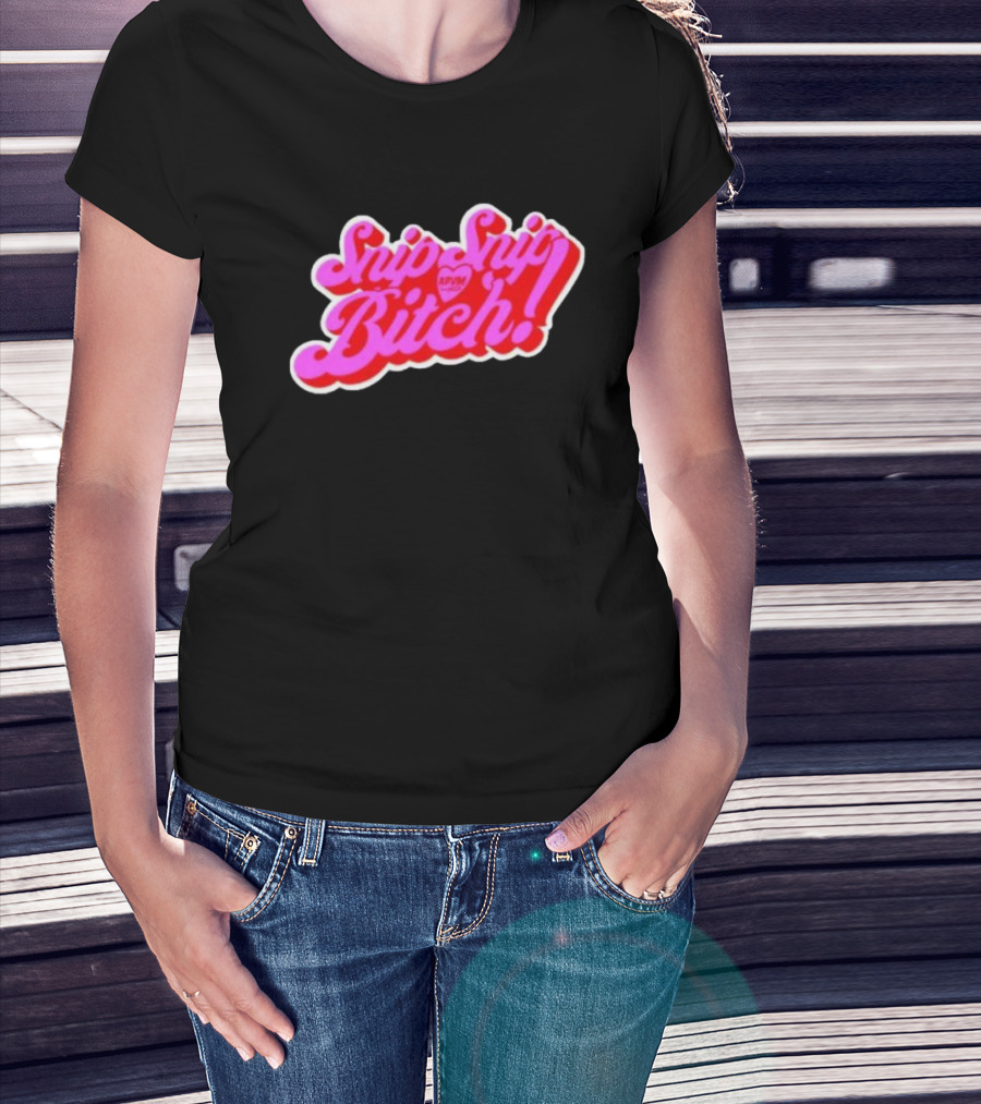 Angeria Paris Snip Snip Bitch APVM Heart Ringer T-Shirt
