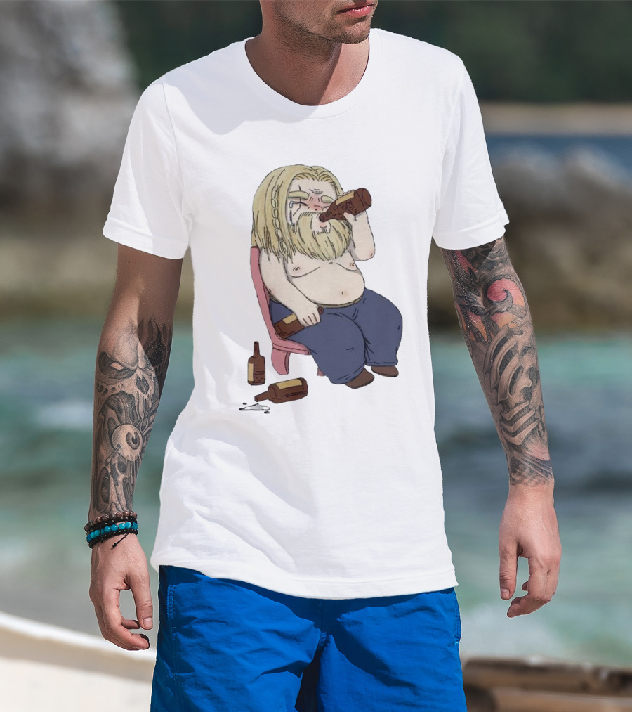 Avengers Endgame Thor Fat Drinking T-Shirt