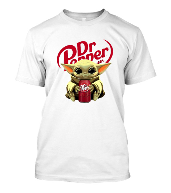Dr Pepper Baby Yoda Holding Can Retro 1885 T-Shirt