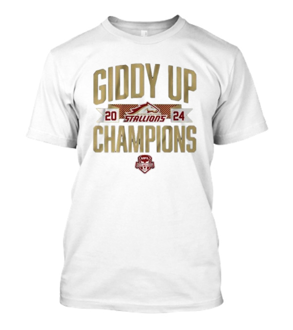 Giddy Up Champions Birmingham Stallions UFL Championship T-Shirt