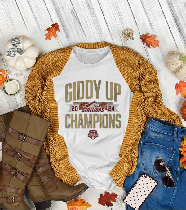 Giddy Up Champions Birmingham Stallions UFL Championship T-Shirt