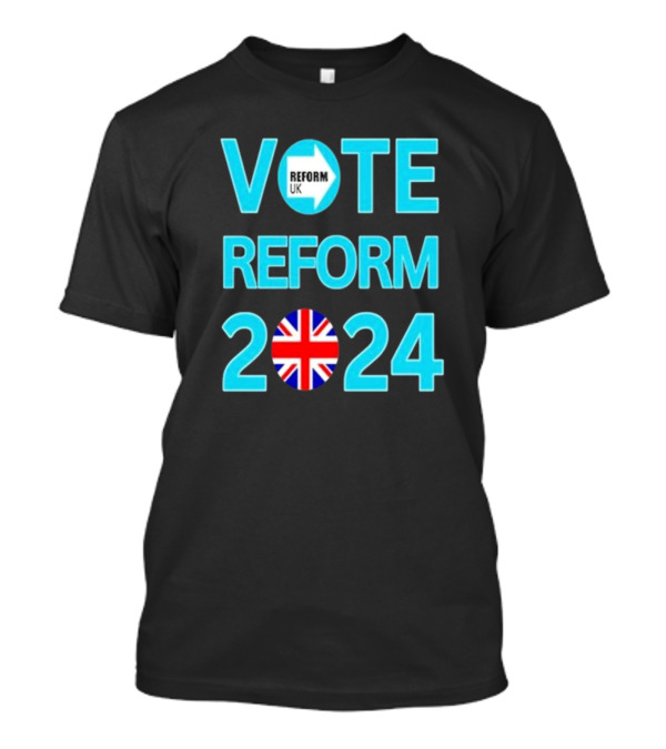 Vote Reform UK 2024 Union Jack Icon Brexit T-Shirt