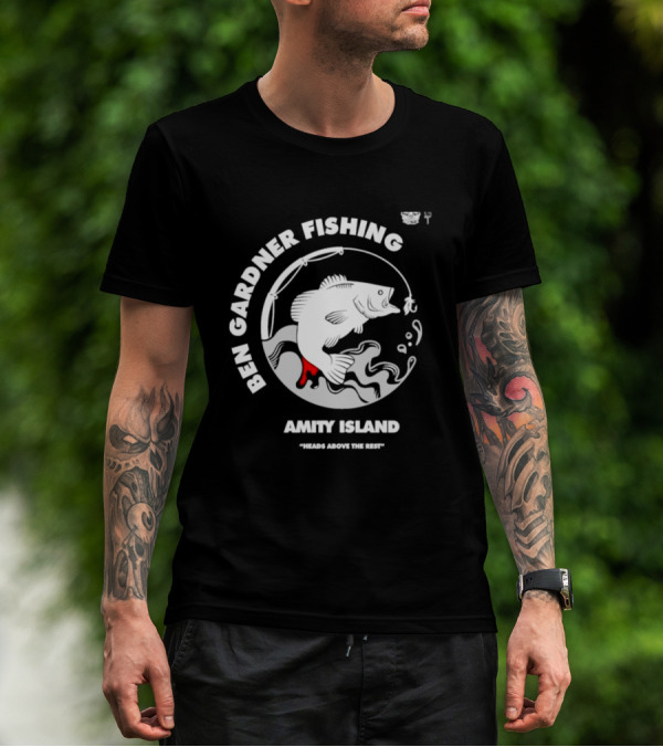 Ben Gardner Fishing Amity Island Heads Above The Rest Iconic Bass Catch T-Shirt