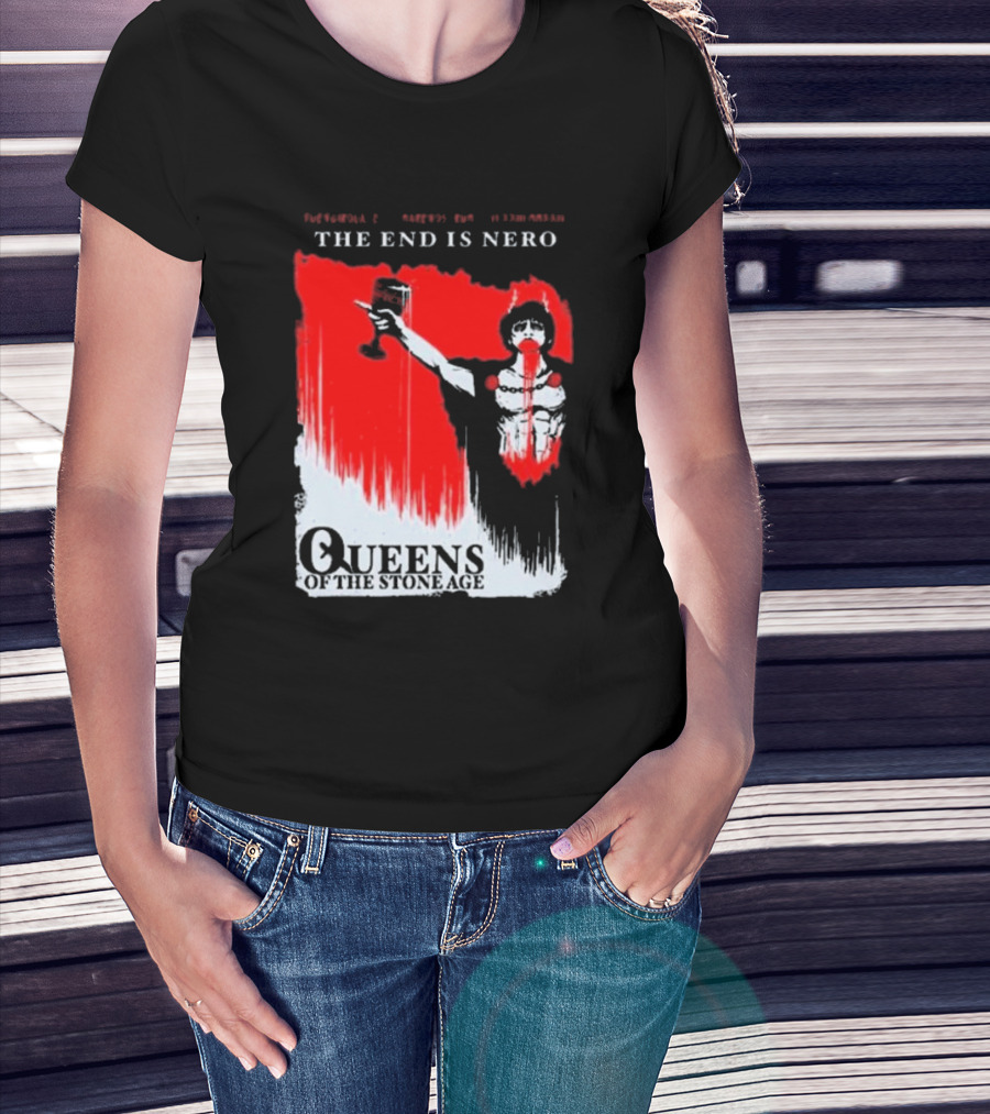 Queens Of The Stone Age The End Is Nero Music Festival Tour Fuengirola T-Shirt
