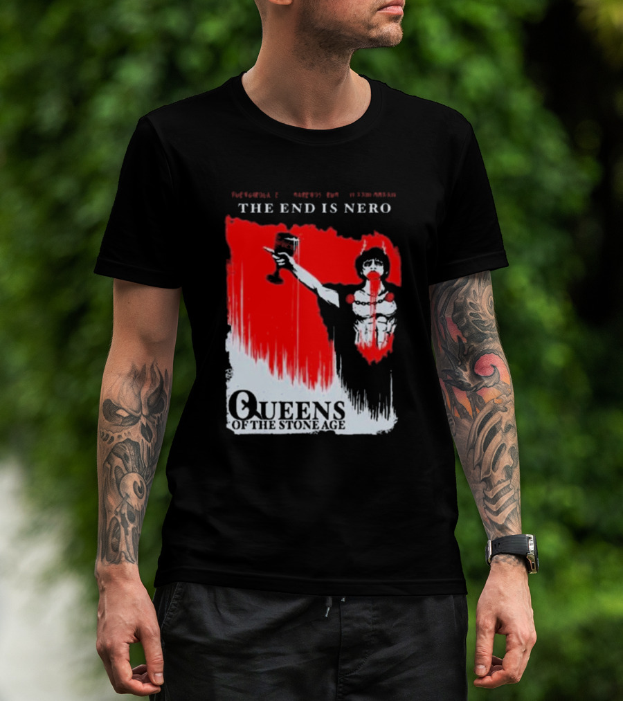 Queens Of The Stone Age The End Is Nero Music Festival Tour Fuengirola T-Shirt