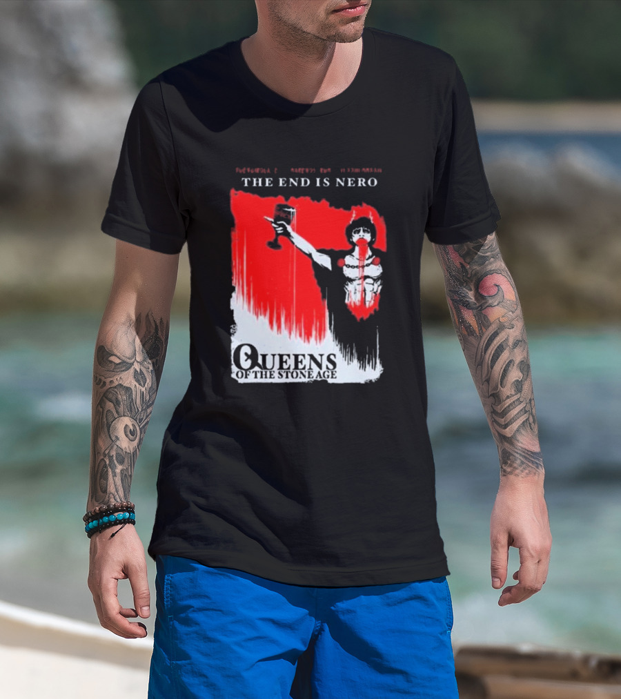 Queens Of The Stone Age The End Is Nero Music Festival Tour Fuengirola T-Shirt
