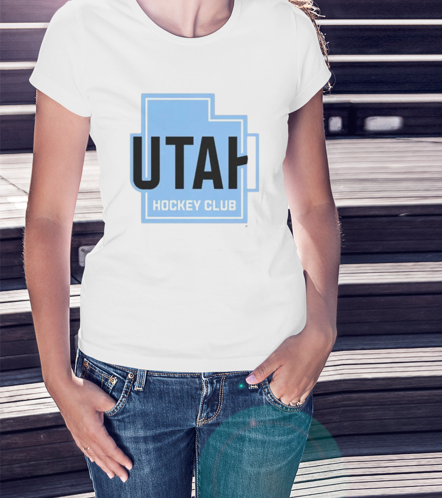 Utah Hockey Club Logo With State Outline T-Shirt
