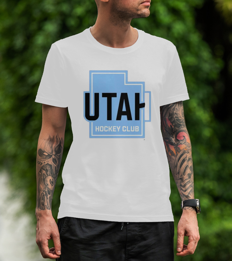 Utah Hockey Club Logo With State Outline T-Shirt