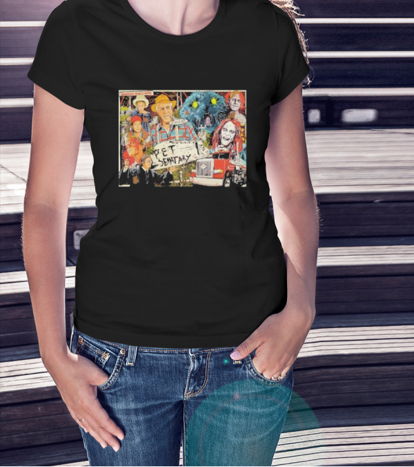 Pet Sematary Sometimes Dead Is Better Horror Characters Collage With Cat And Truck T-Shirt
