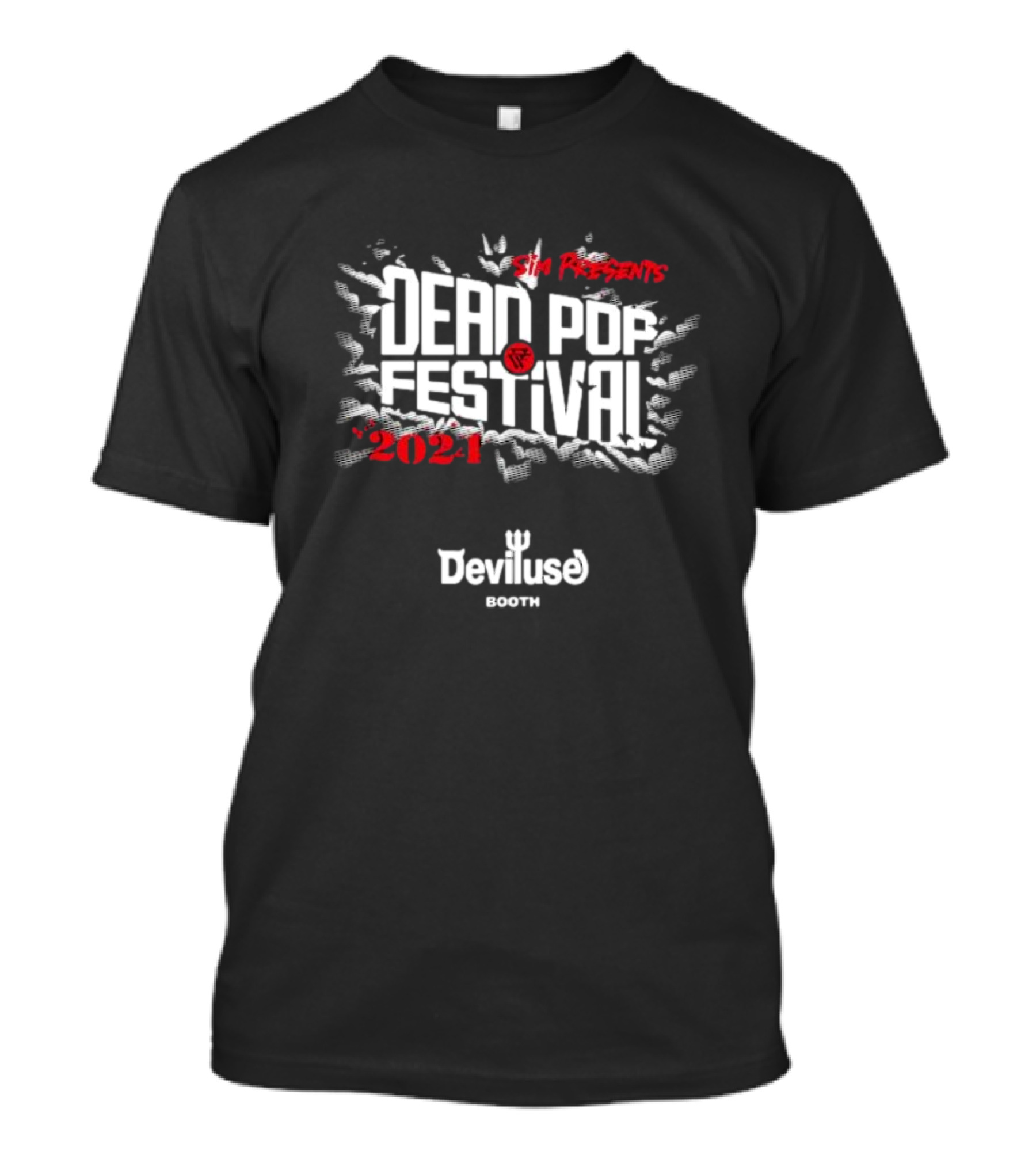 Sim Presents Dead Pop Festival 2024 Deviluse Booth T-Shirt