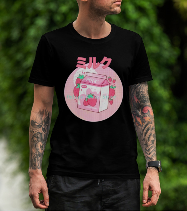 Strawberry Pink Milk Carton 90s ミルク Online Store T-Shirt