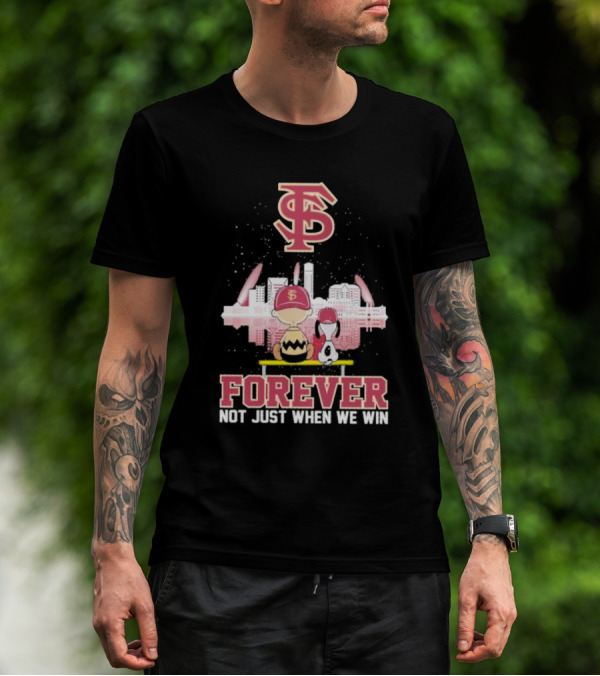 Snoopy And Charlie Brown FSU Forever Not Just When We Win T-Shirt