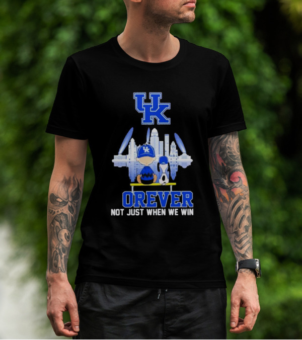 Snoopy And Charlie Brown UK Wildcats Forever Not Just When We Win T-Shirt