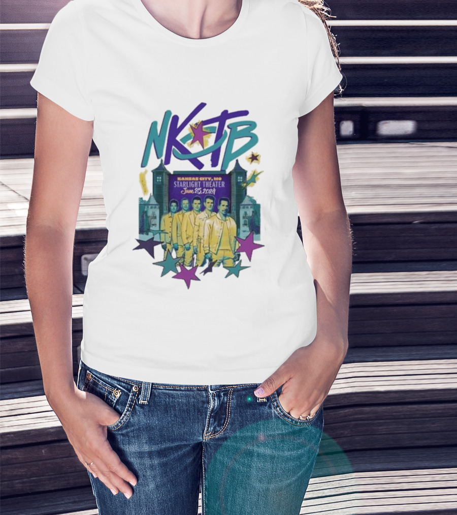 New Kids On The Block June 25 2024 Kansas City MO NKOTB Show Stars T-Shirt