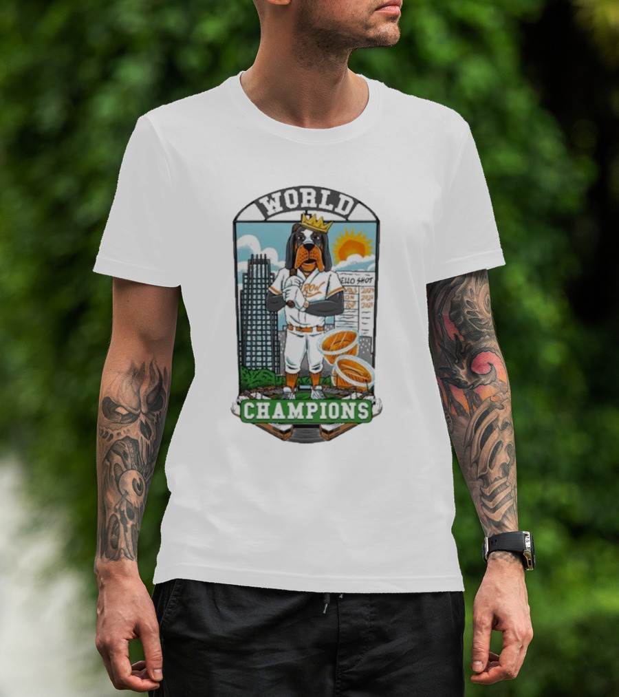Old Row TN Baseball World Champions Dog In Crown T-Shirt
