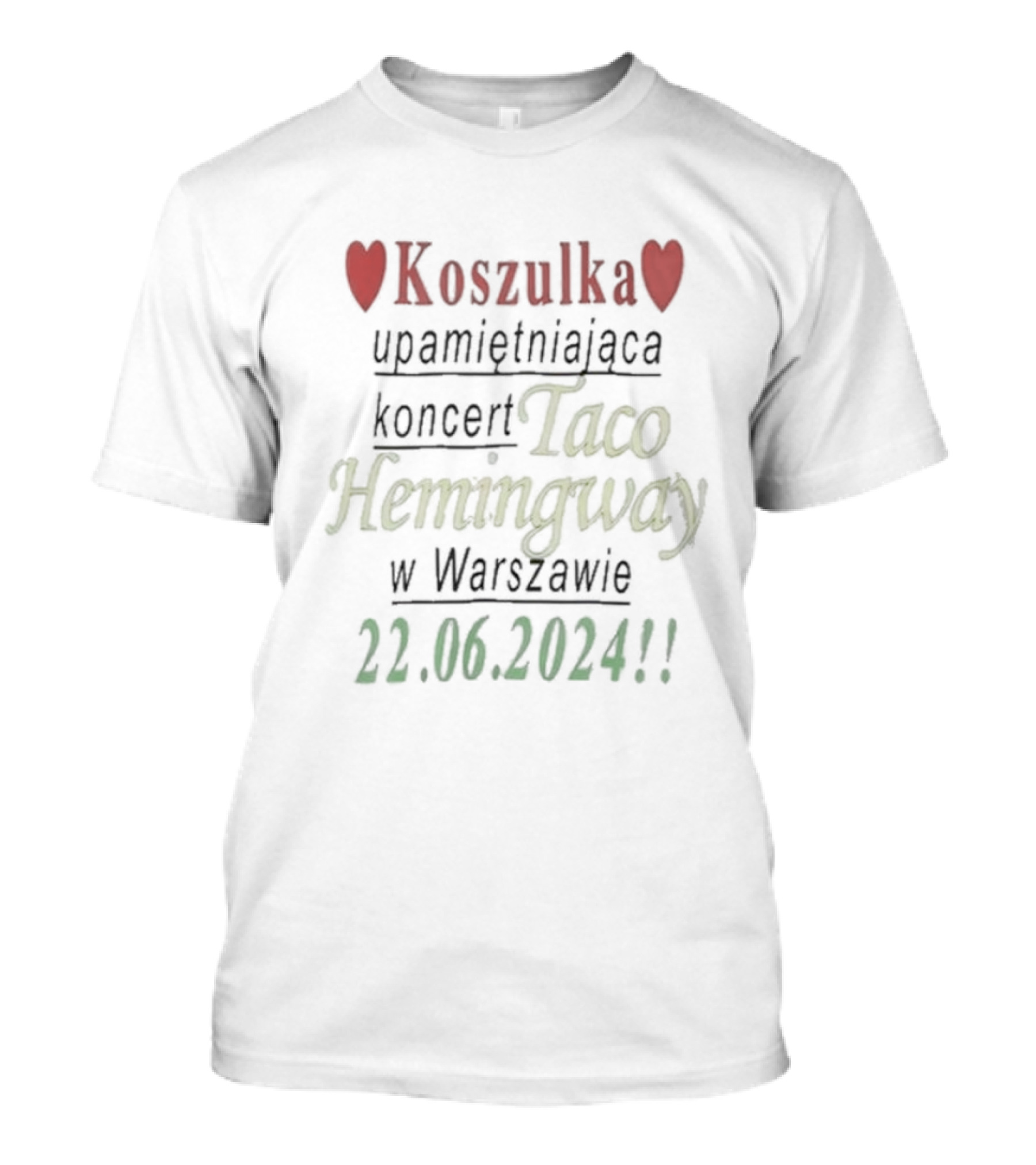 Koszulka Upamiętniająca Koncert Taco Hemingway W Warszawie 22.06.2024 T-Shirt