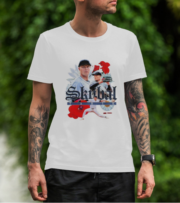 Skubal Tarik Baseball Player Floral Collage T-Shirt