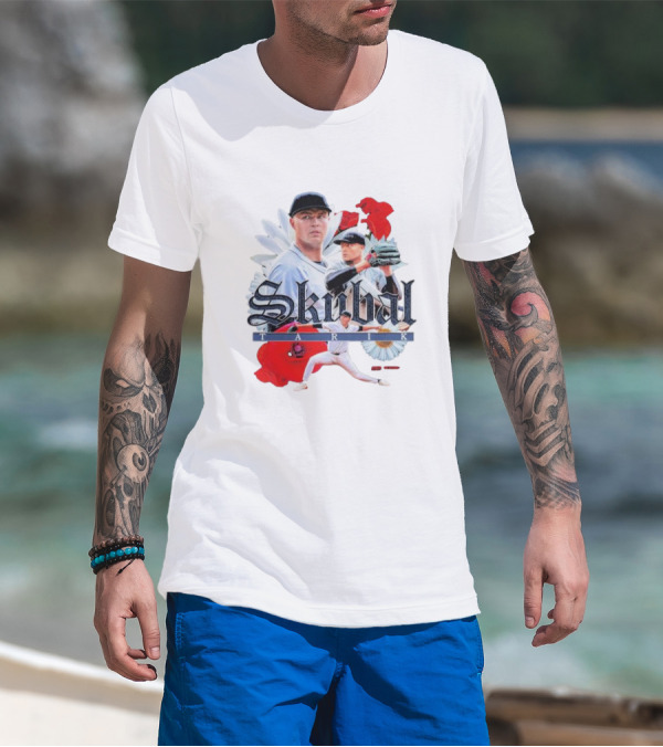 Skubal Tarik Baseball Player Floral Collage T-Shirt
