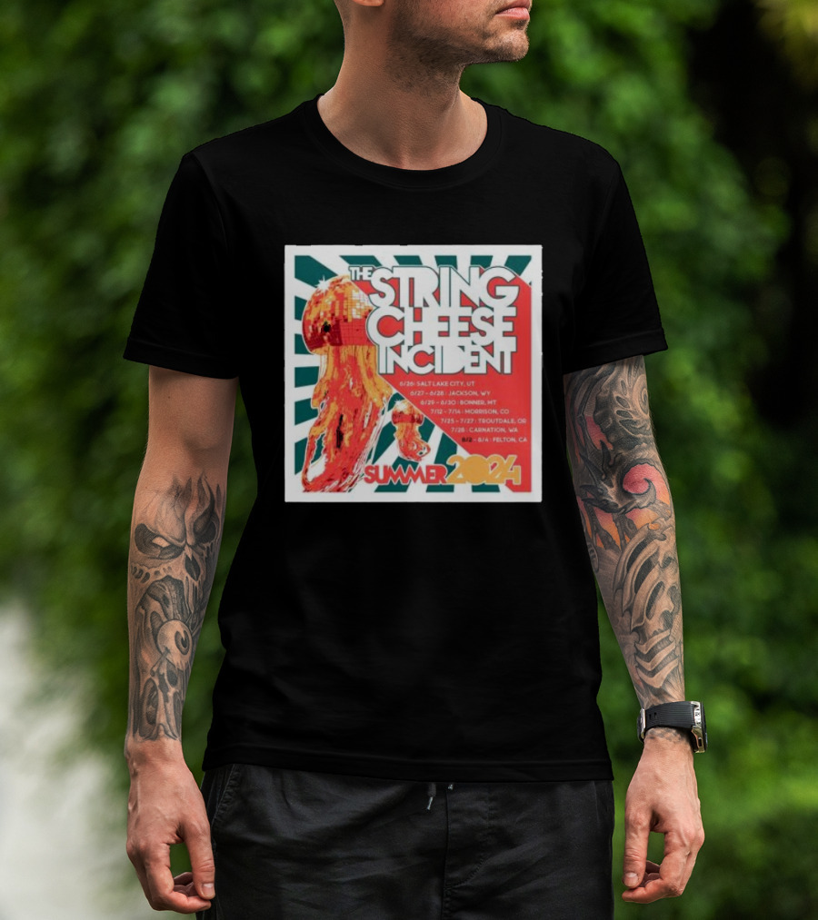The String Cheese Incident Summer 2024 Tour Dates Salt Lake City Jackson Bonner Morrison Troutdale Carnation Felton T-Shirt