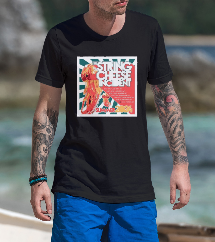 The String Cheese Incident Summer 2024 Tour Dates Salt Lake City Jackson Bonner Morrison Troutdale Carnation Felton T-Shirt