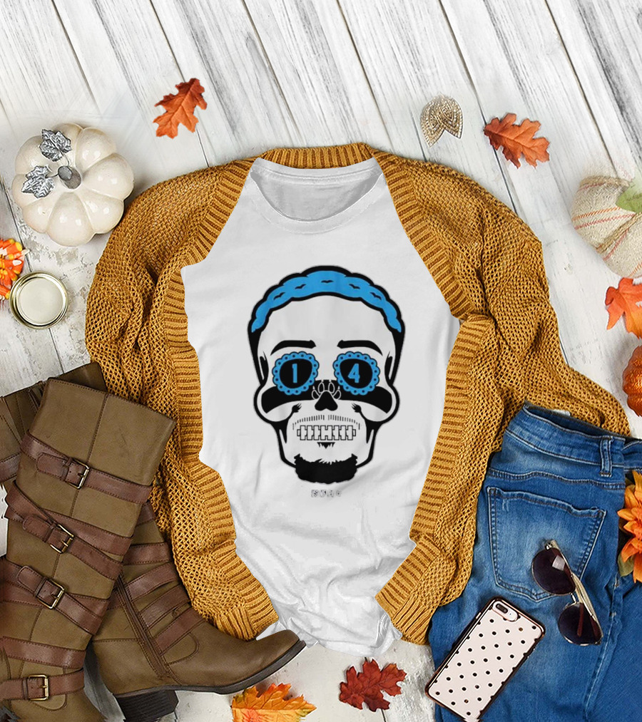 Amon-Ra St Brown Sugar Skull NFLPA 14 T-Shirt