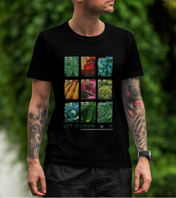 Let It Grow Veggie Seed Packets Garden Rage On T-Shirt