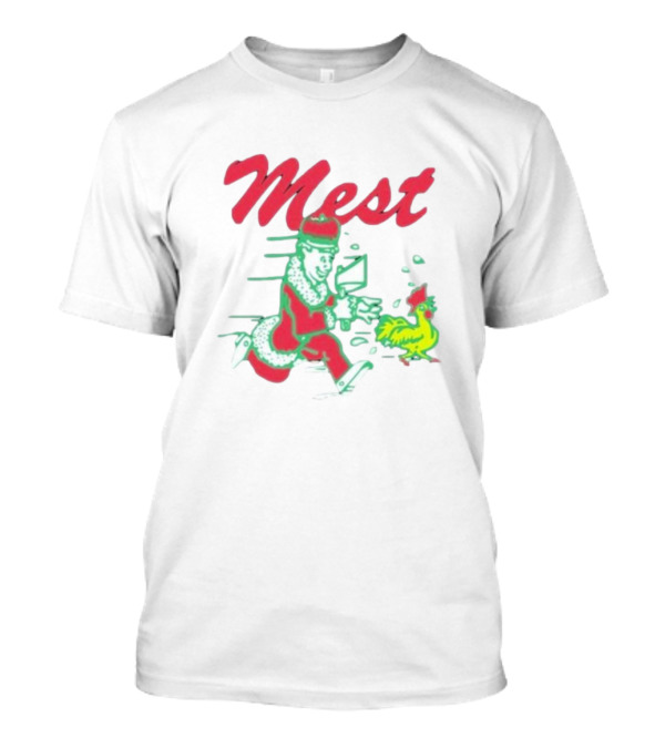Tony Lovato X Mest The Boys Santa Running With Chicken T-Shirt