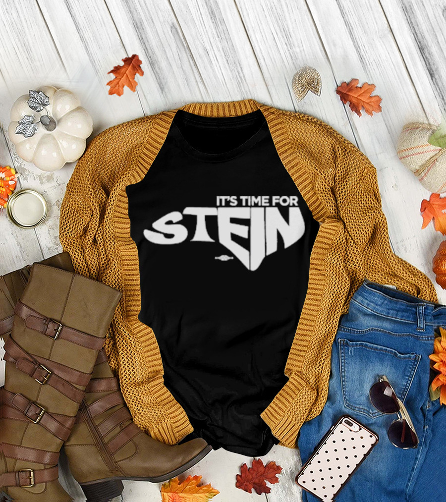 IT’S TIME FOR STEIN Classic Superhero Inspired Bold Lettering T-Shirt