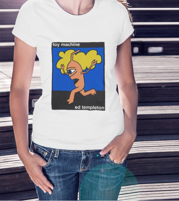 Toy Machine Ed Templeton Cartoon Character With Yellow Hair And One Eye T-Shirt