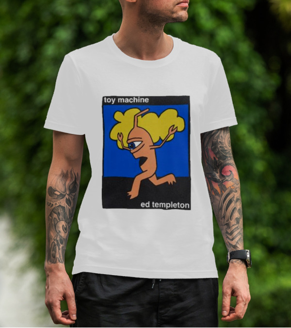 Toy Machine Ed Templeton Cartoon Character With Yellow Hair And One Eye T-Shirt
