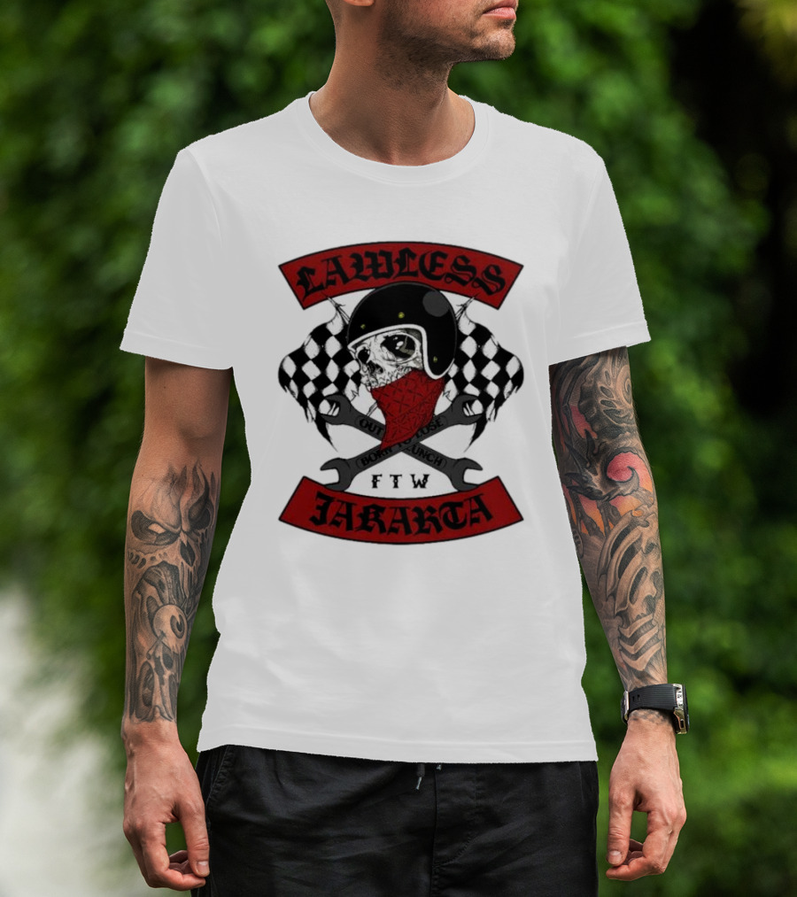 Lawless Jakarta FTW Outlaw Bones Punch Road Skull T-Shirt