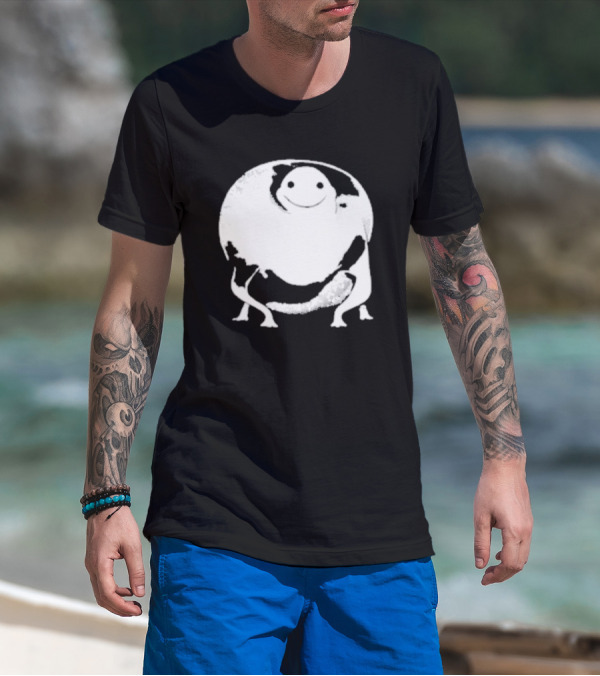 Marble City Pizza Cow Happy Black And White Smiling Cow T-Shirt