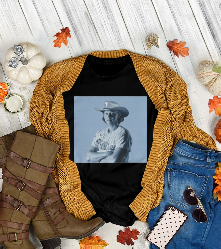 Phillies Alec Bohm Cowboy Hat Baseball T-Shirt
