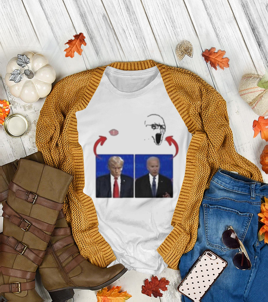Trump Biden Meme Chad Wojak Edition T-Shirt